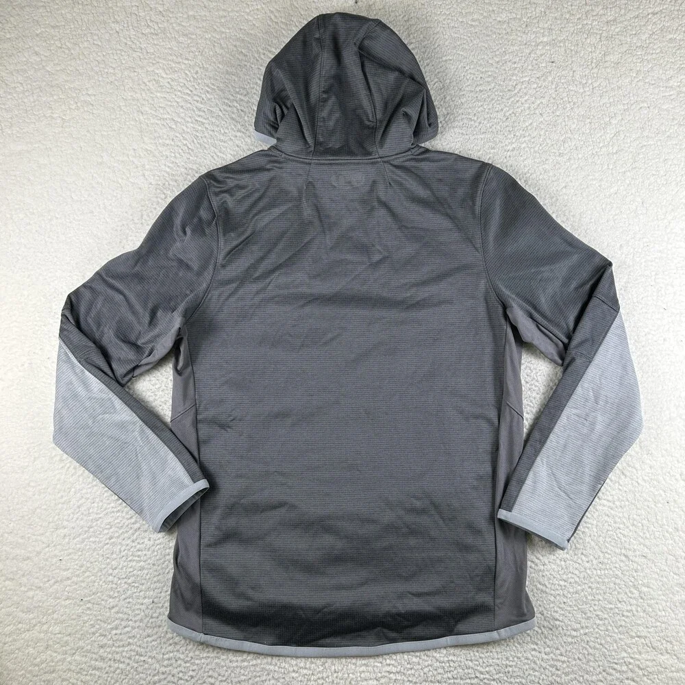 Under Armour Hoodie Mens Large Gray ColdGear Fitted Zip Pocket Fleece Pullover